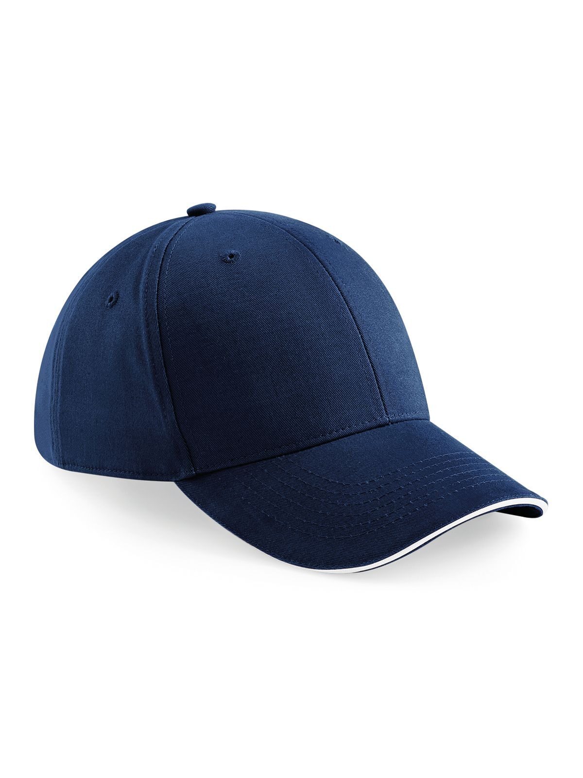 Gorra deportiva de 6 paneles - Azul marino francés/Blanco