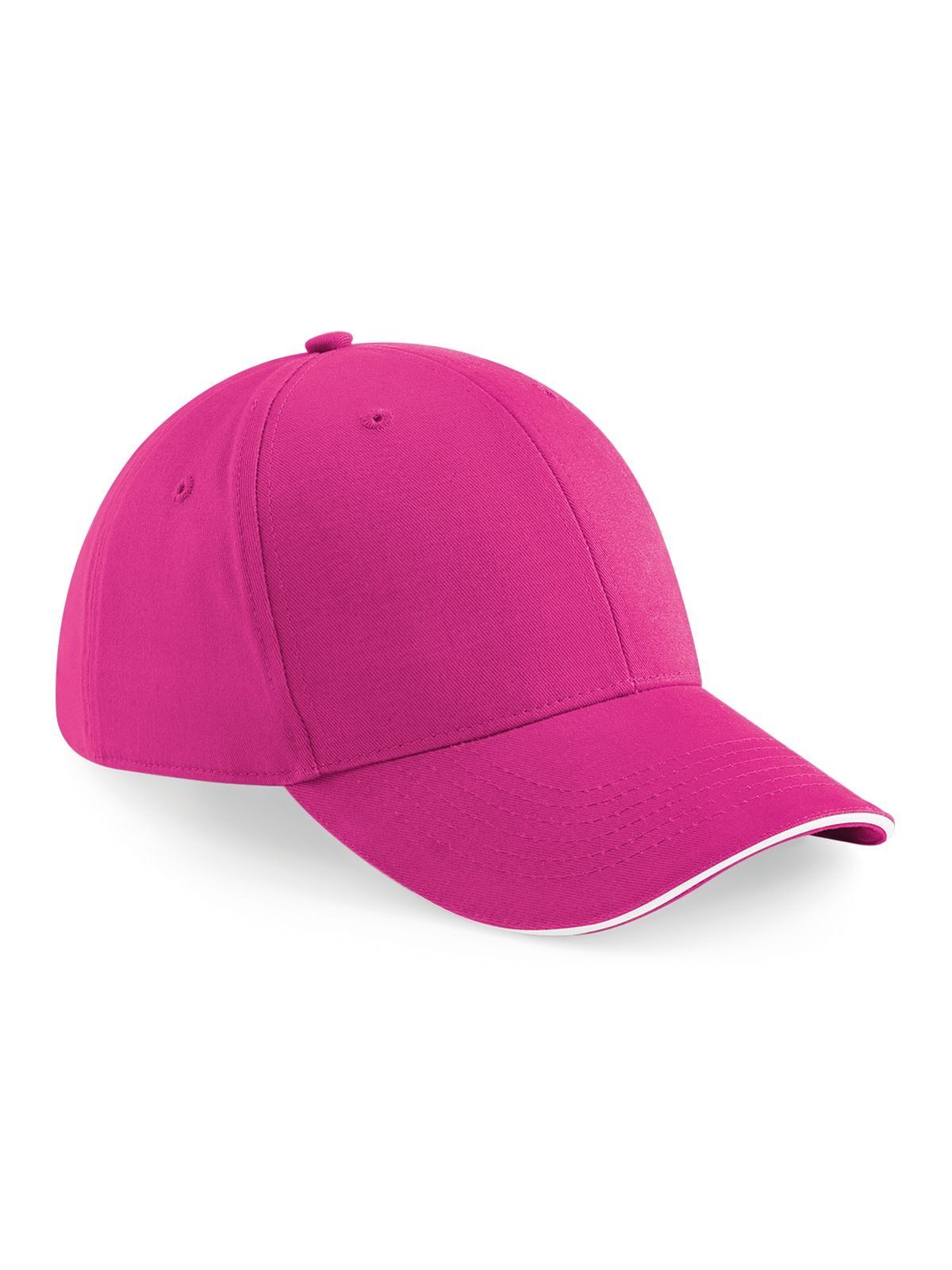 Gorra deportiva de 6 paneles - Fucsia/blanco