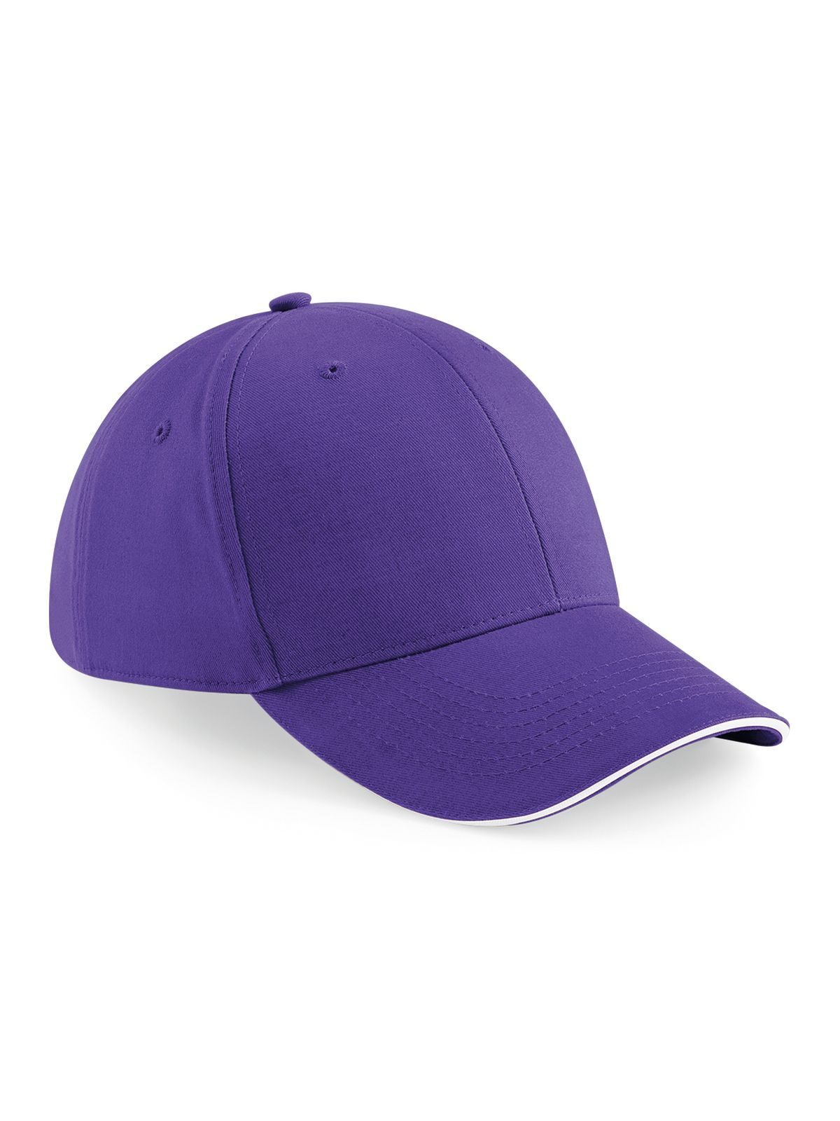 Gorra deportiva de 6 paneles - Morado/blanco