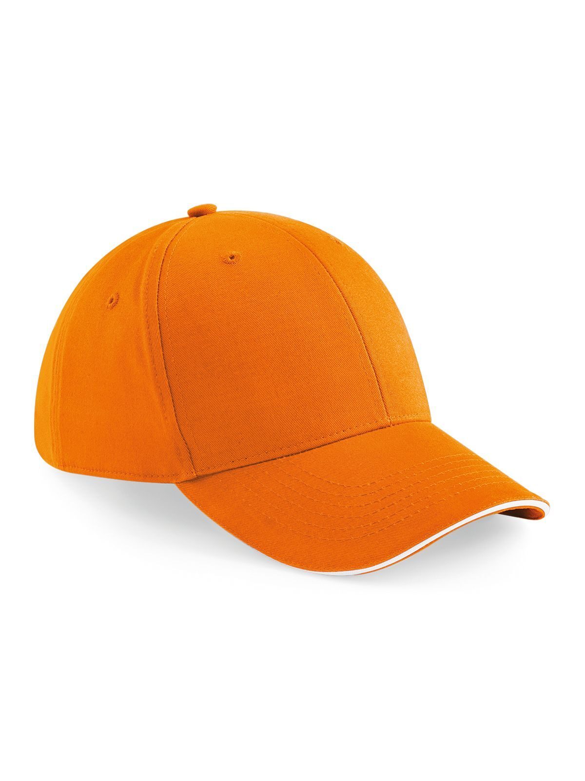 Gorra deportiva de 6 paneles - Naranja/blanco
