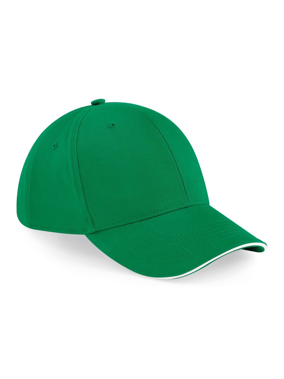 Gorra deportiva de 6 paneles - Verde Kelly/blanco