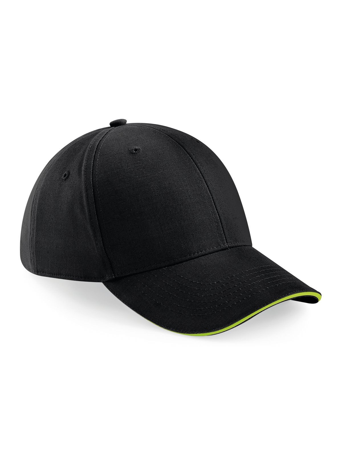 Gorra deportiva de 6 paneles - Negro/rojo clásico