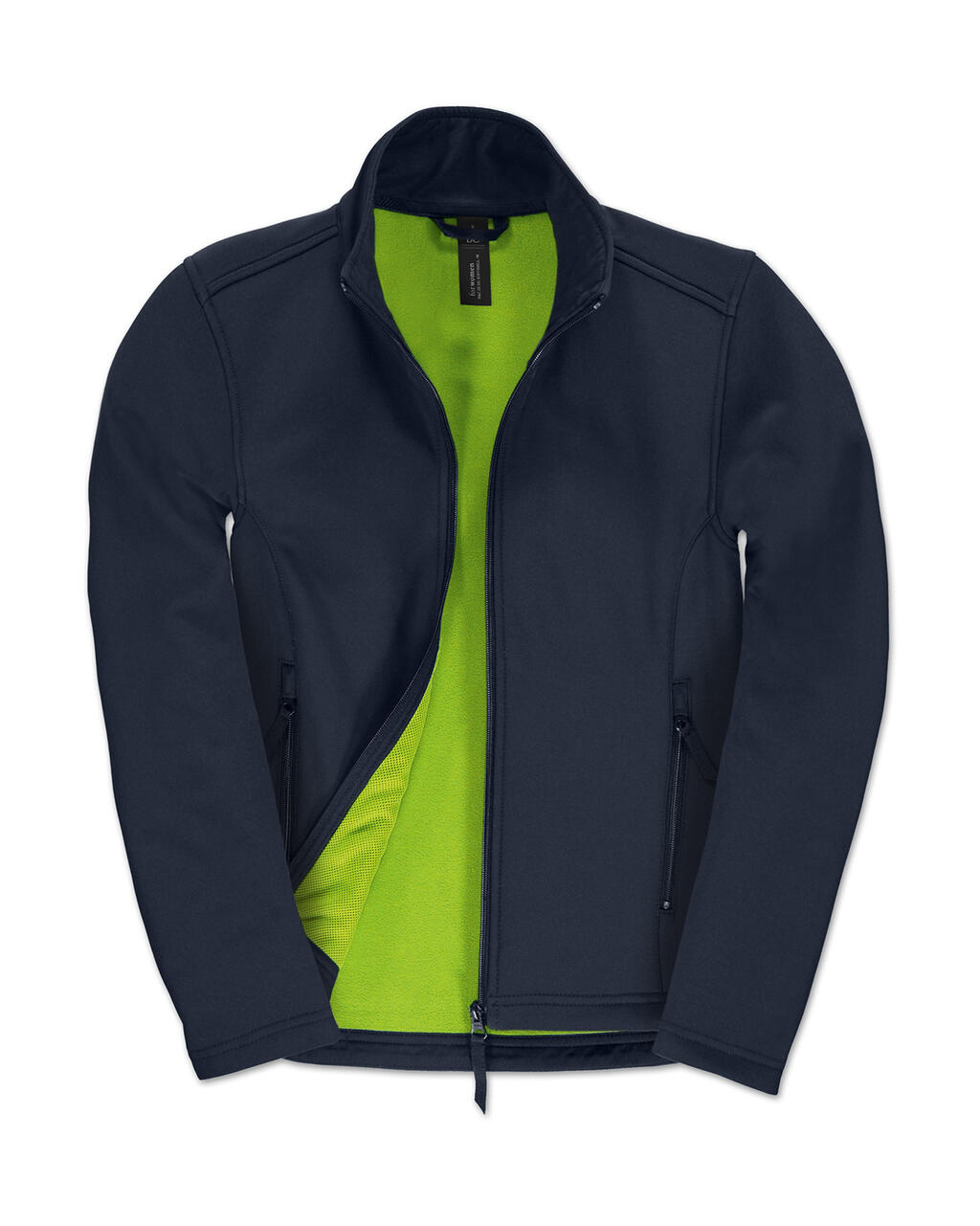 Chaqueta Softshell para mujer ID.701 - Azul marino/Verde neón