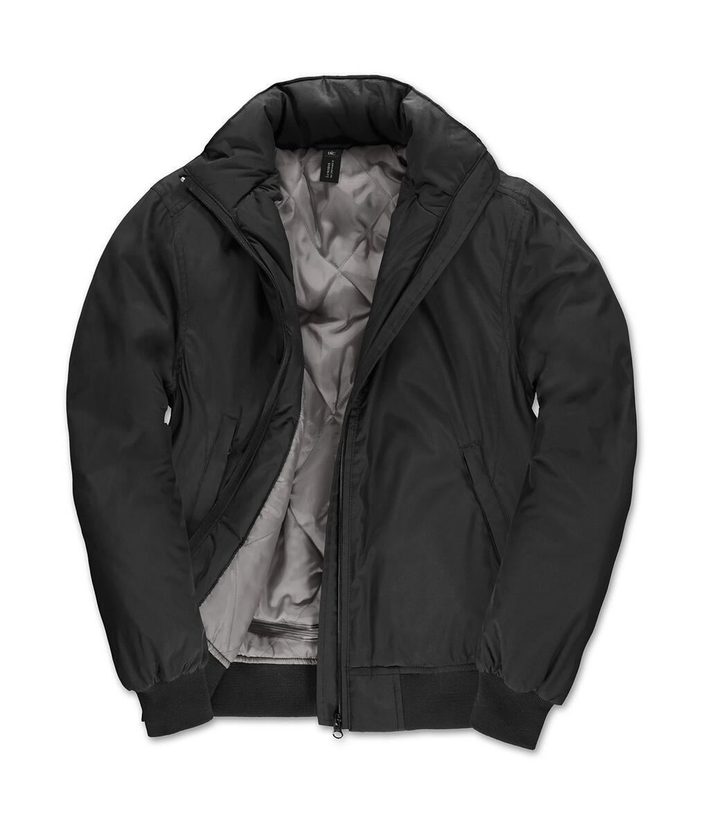 Chaqueta bomber de cuello redondo para mujer - 002 - Negro