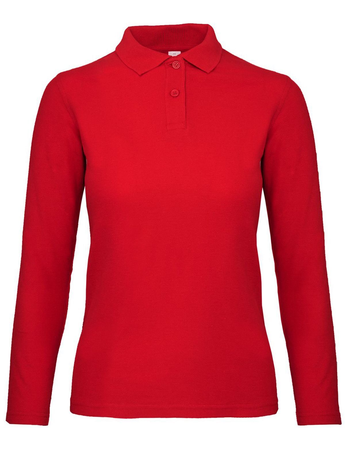 Polo de manga larga para mujer ID.001 - 004 - Rojo