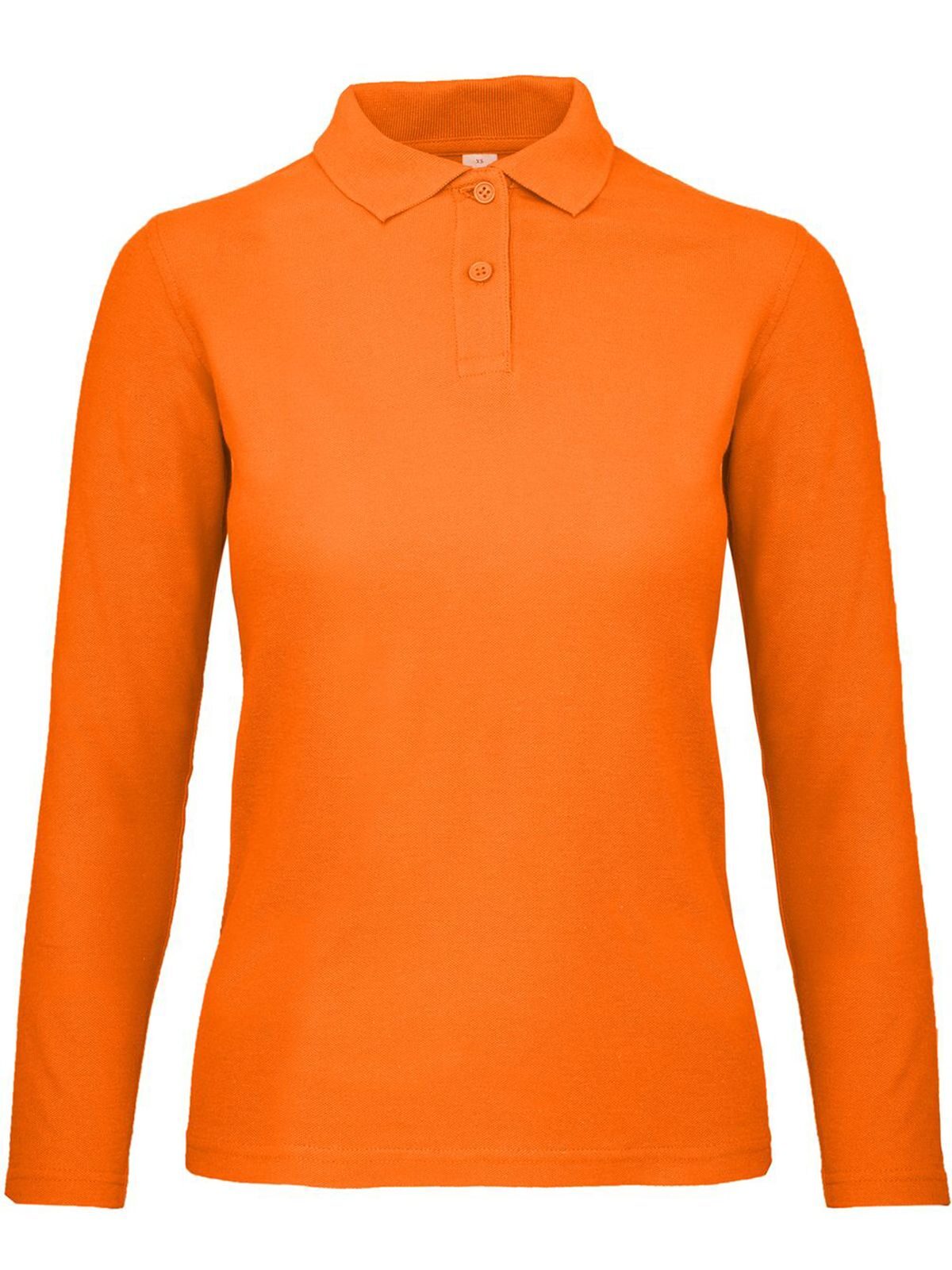 Polo de manga larga para mujer ID.001 - OR235 - Naranja