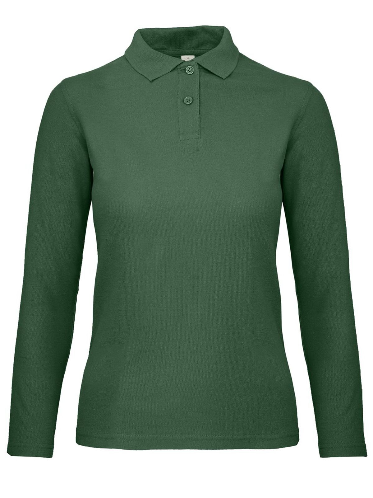 Polo de manga larga para mujer ID.001 - BG540 - Verde botella