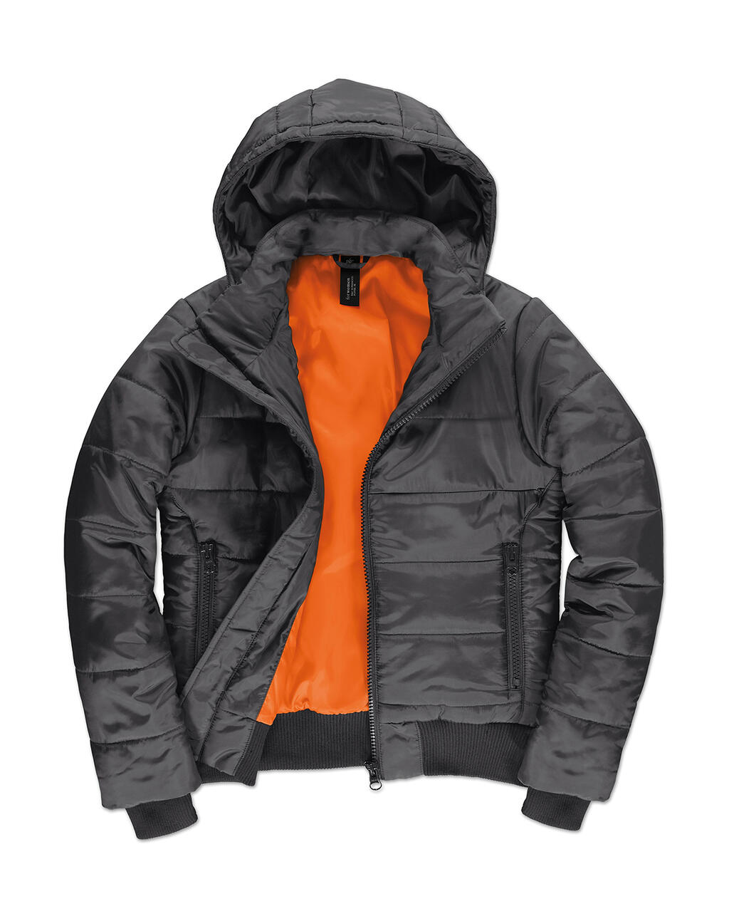 Chaqueta Superhood para mujer - Gris oscuro/Naranja neón