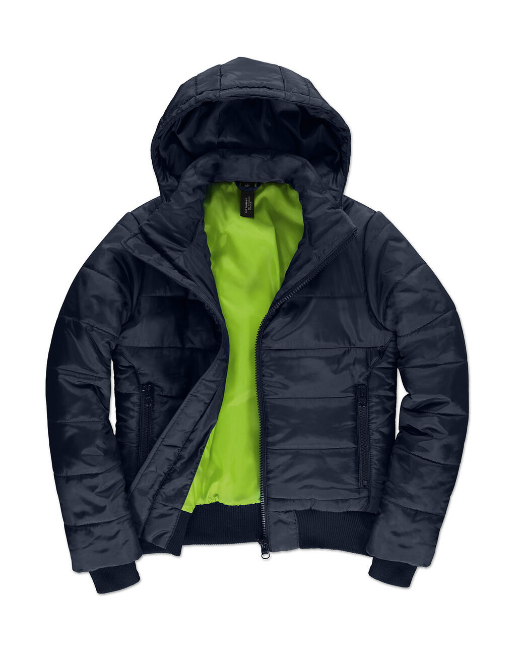 Chaqueta Superhood para mujer - Azul marino/Verde neón