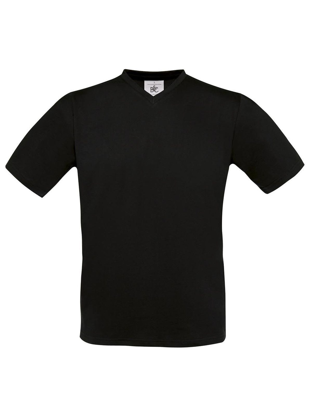 Camiseta con cuello en V Exact - 002 - Negro