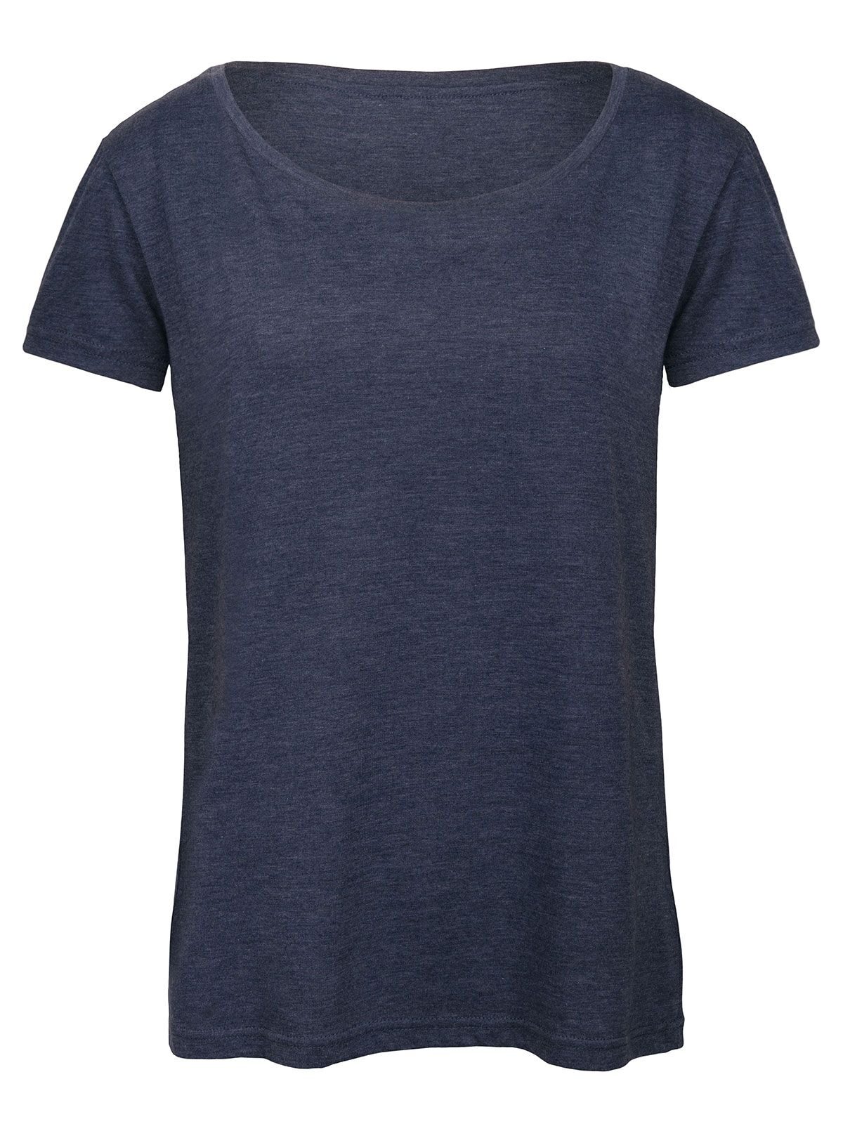 Camiseta Triblend para mujer - Azul marino jaspeado
