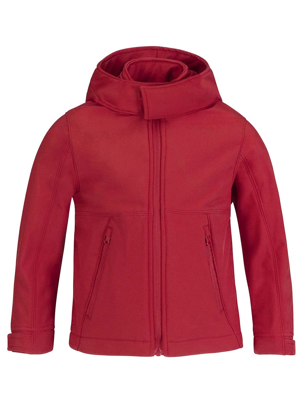 Chaqueta softshell con capucha para niños - 004 - Rojo