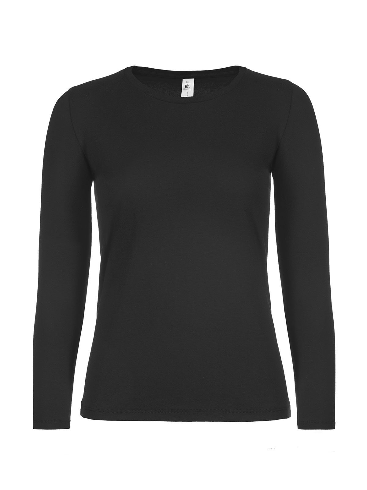 Camiseta de mujer de manga larga #E150 - 002 - Negro