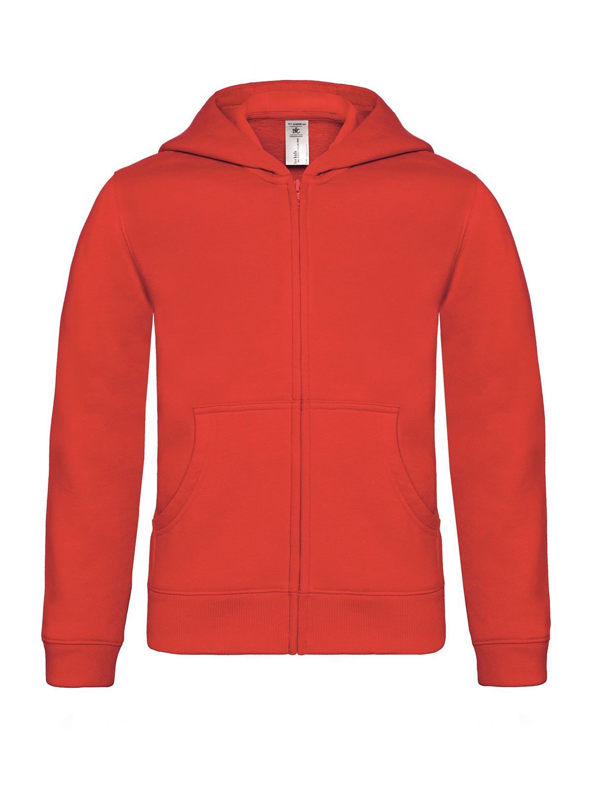 Sudadera con capucha y cremallera completa para niños - 004 - Rojo