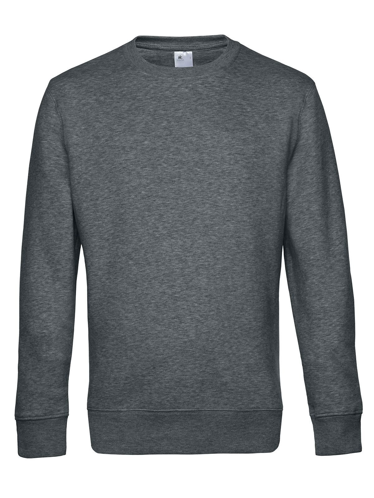 Sudadera de cuello redondo KING_° - HM623 - Gris medio jaspeado