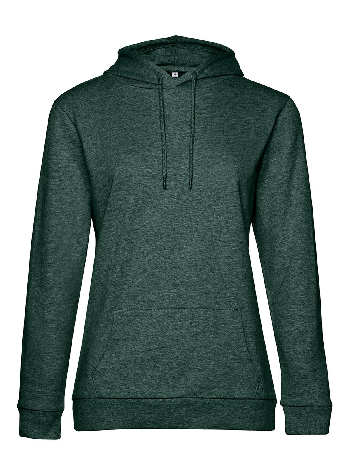 Sudadera con capucha para mujer - HD618 - Verde oscuro jaspeado