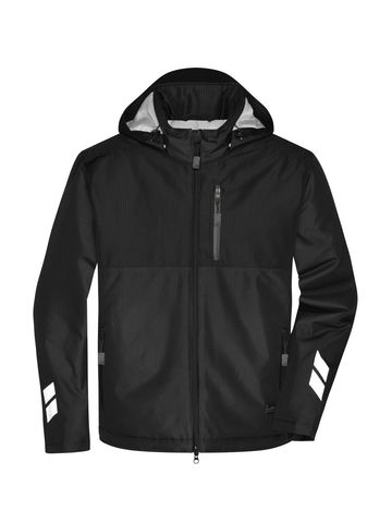Chaqueta de trabajo acolchada de tejido rígido - BLBL - Negro - Negro