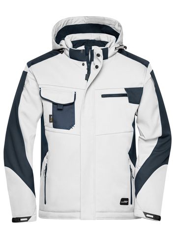 Chaqueta softshell Craftsmen - WHCB - BLANCO-CARBONO