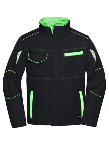 Chaqueta softshell de trabajo - Nivel 2 - BLLIM - NEGRO-LIMA-VERDE