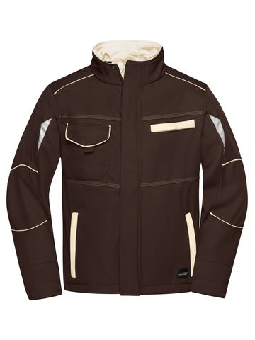 Chaqueta softshell de trabajo - Nivel 2 - BRSTO - PIEDRA MARRÓN
