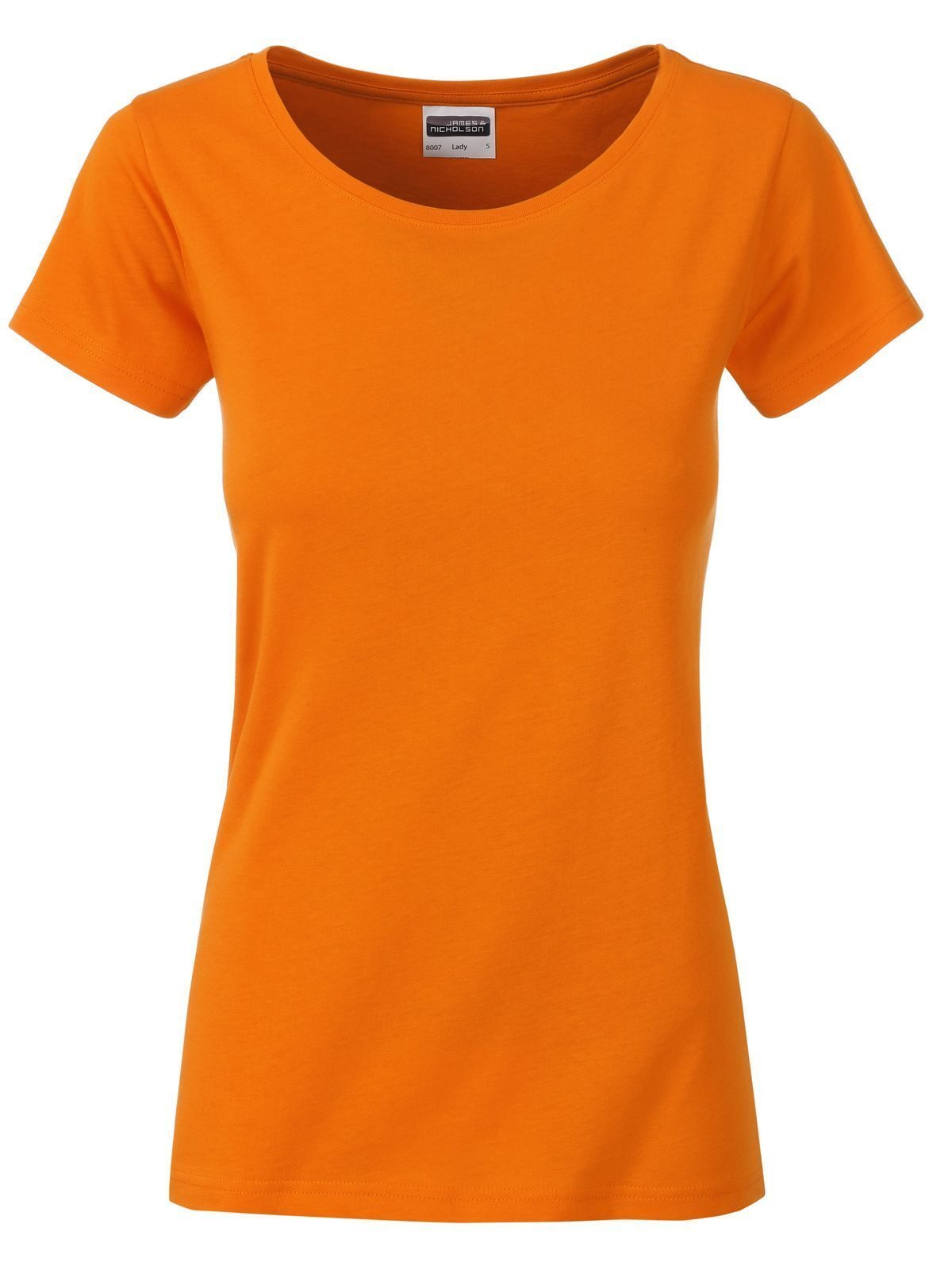 Camiseta básica para mujer - O - Naranja