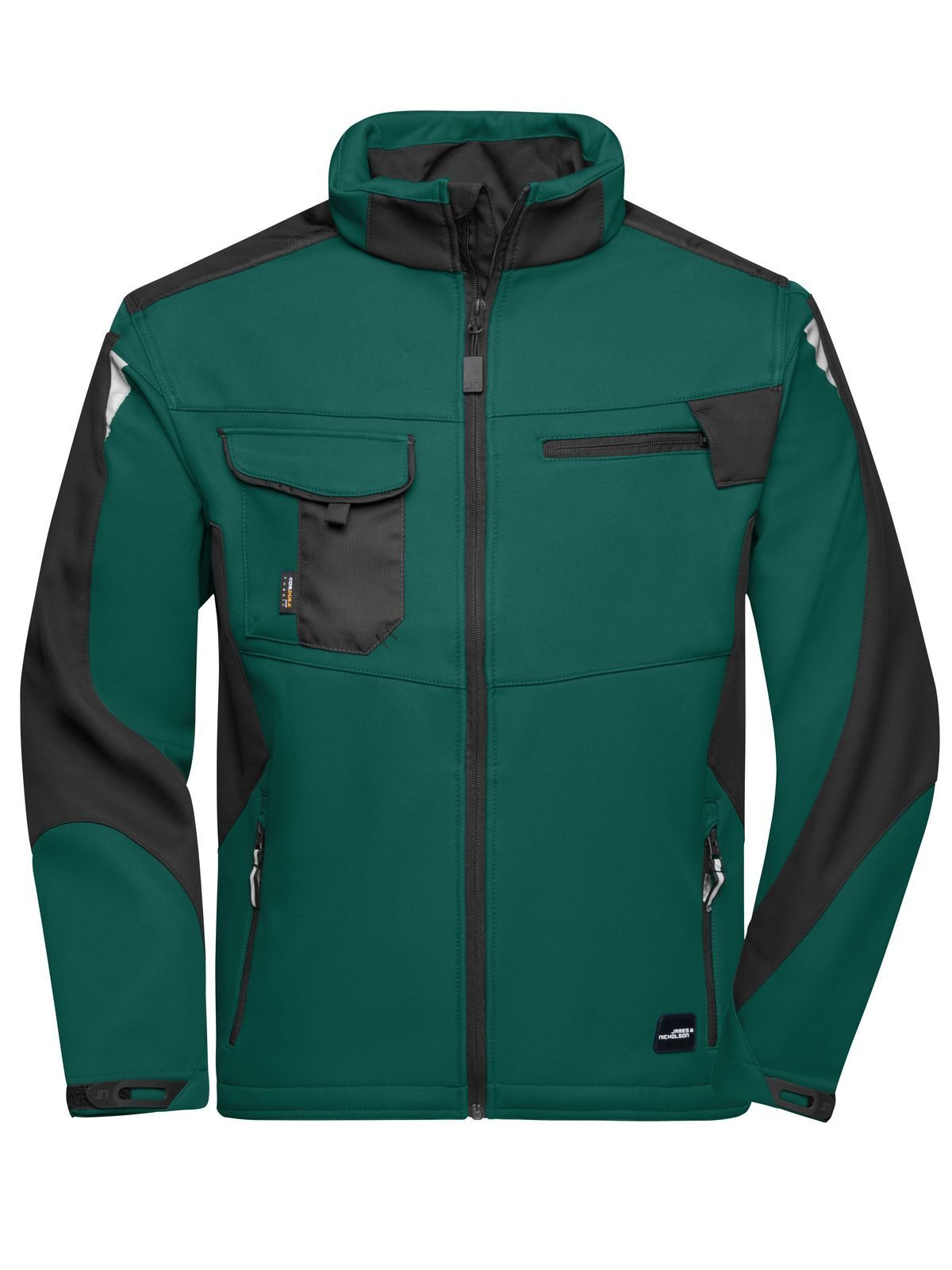 Chaqueta softshell de trabajo -RESISTENTE- - DGRBL - VERDE OSCURO-NEGRO