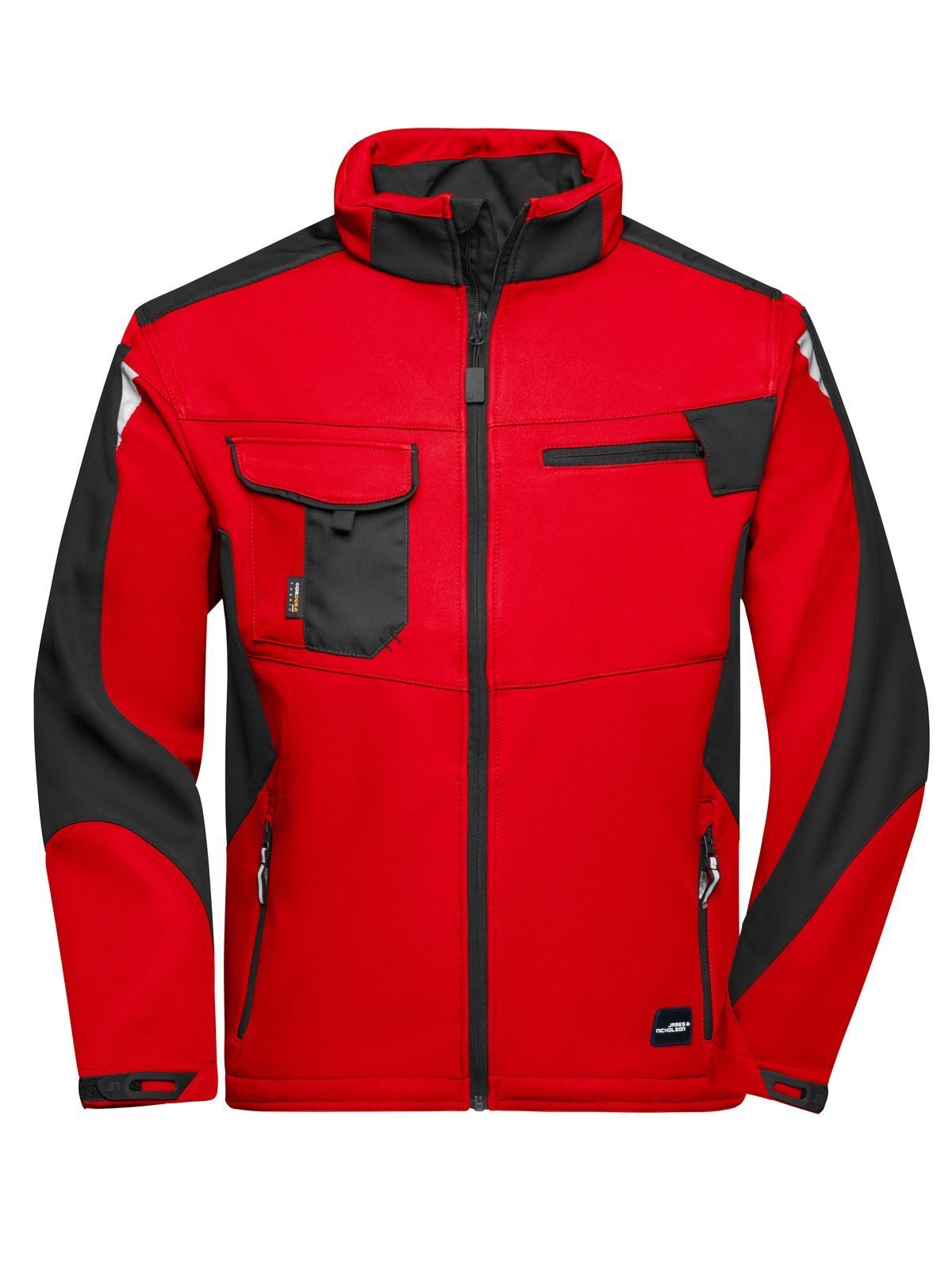 Chaqueta softshell de trabajo -RESISTENTE- - RDBL - ROJO-NEGRO