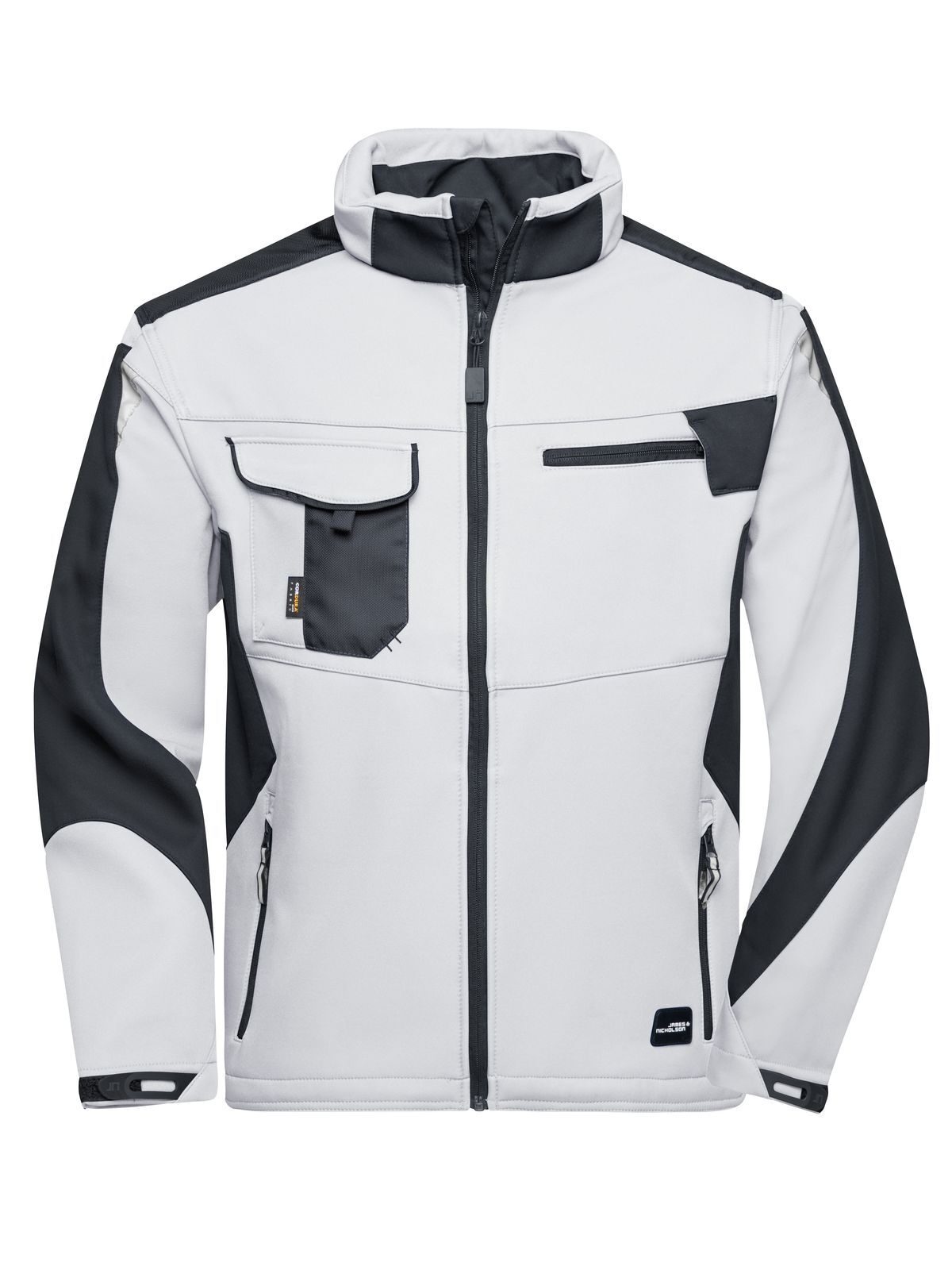 Chaqueta softshell de trabajo -RESISTENTE- - WHCB - BLANCO-CARBONO