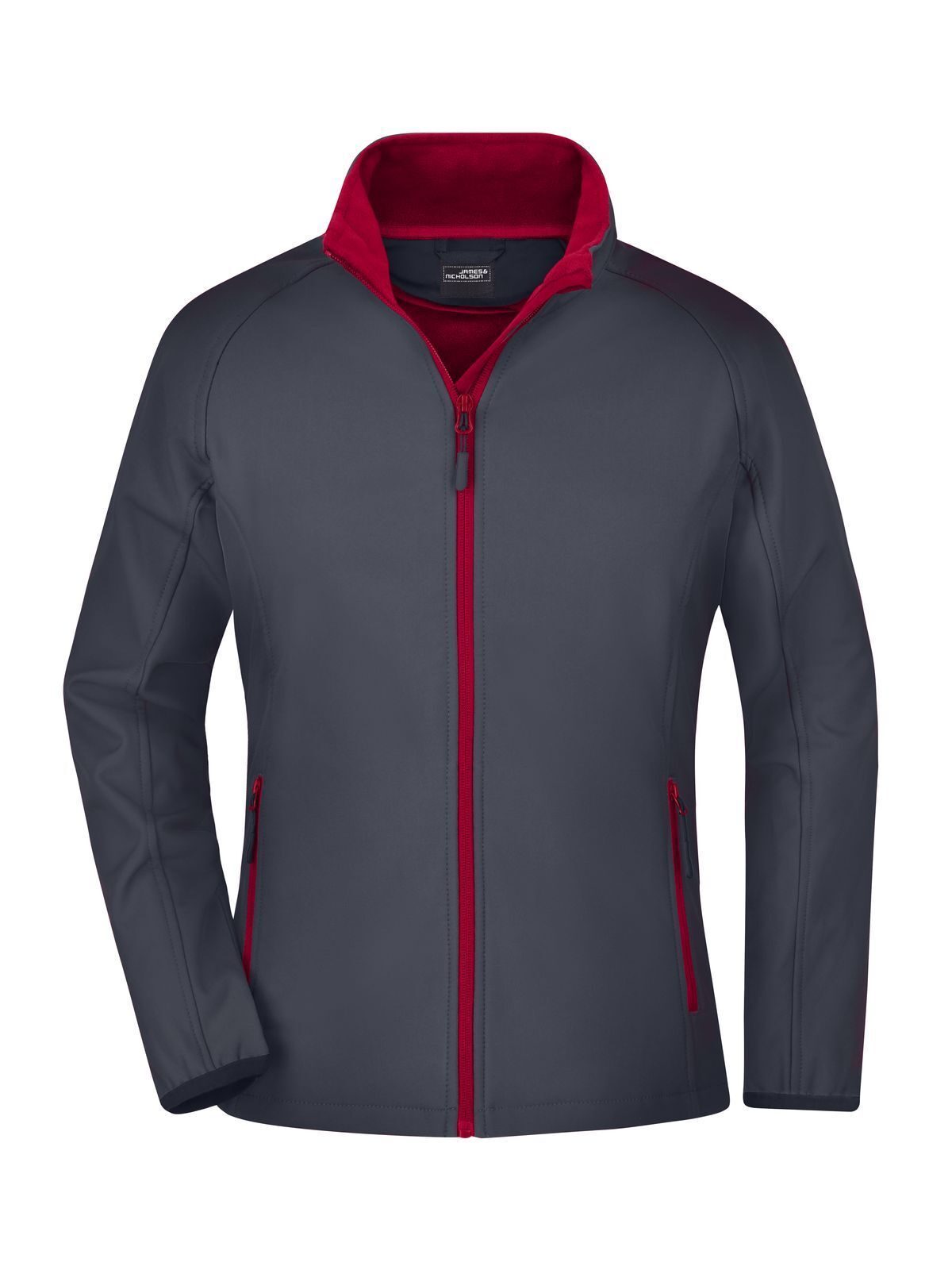 Chaqueta softshell promocional para mujer - IGRED - ROJO GRIS HIERRO