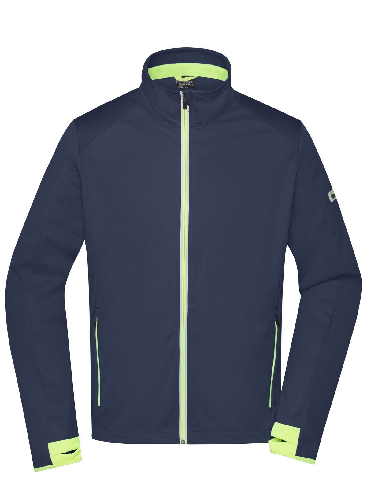Chaqueta softshell deportiva para hombre - NYBYE - Azul marino - Amarillo brillante