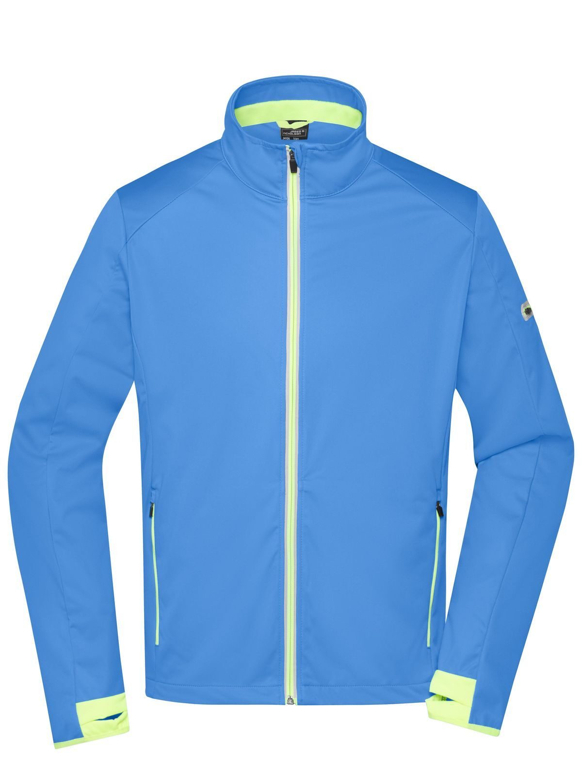 Chaqueta softshell deportiva para hombre - BBLBYE - Azul brillante - Amarillo brillante