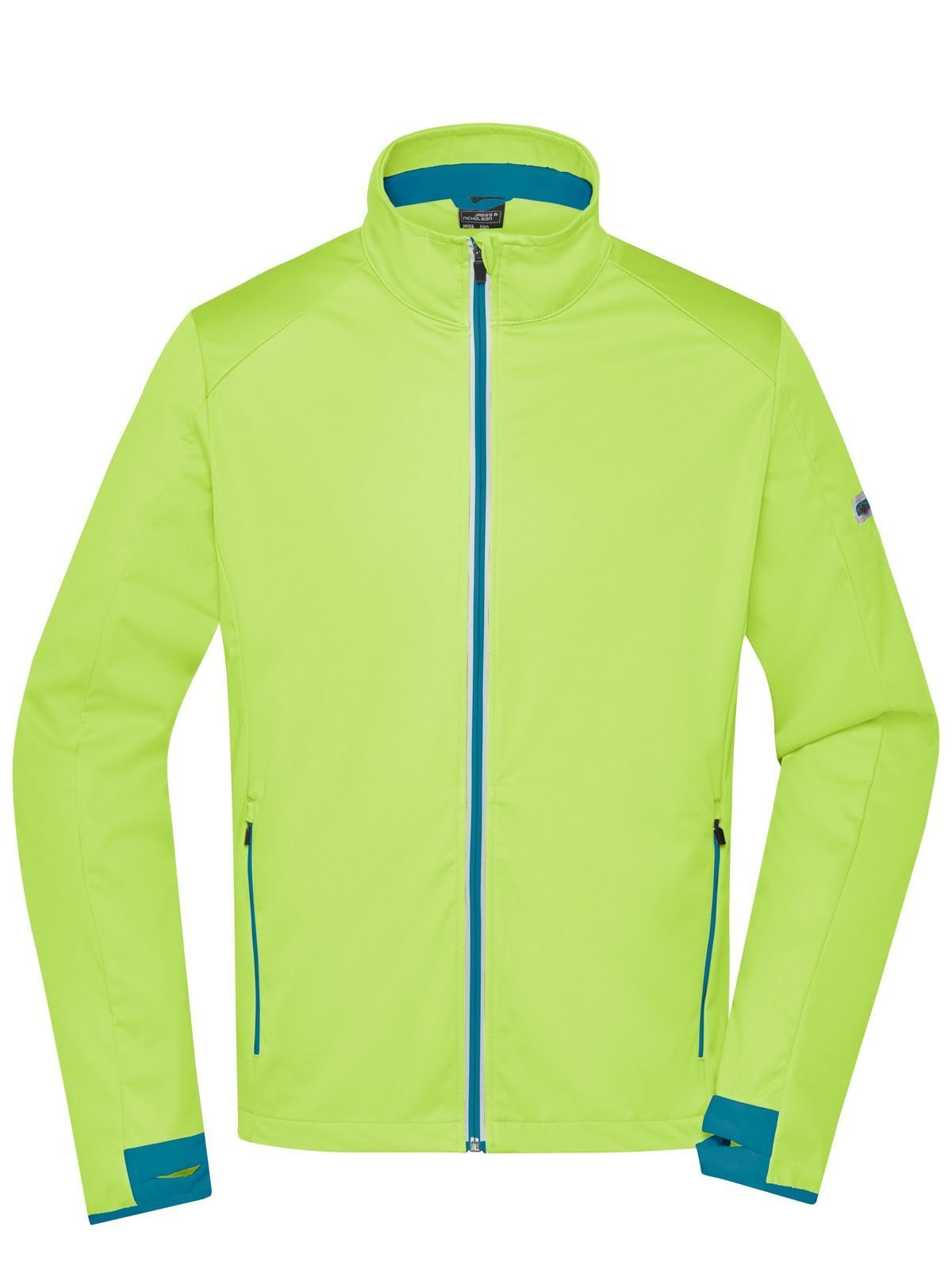 Chaqueta softshell deportiva para hombre - BYEBBLU - Amarillo brillante - Azul brillante