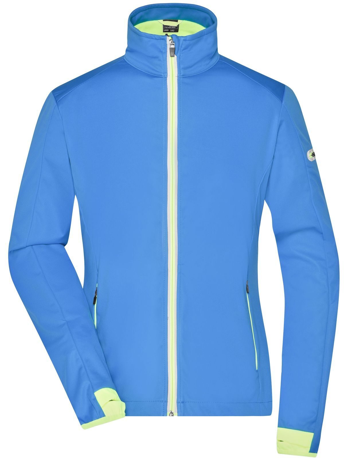 Chaqueta softshell deportiva para mujer - BBLBYE - Azul brillante - Amarillo brillante