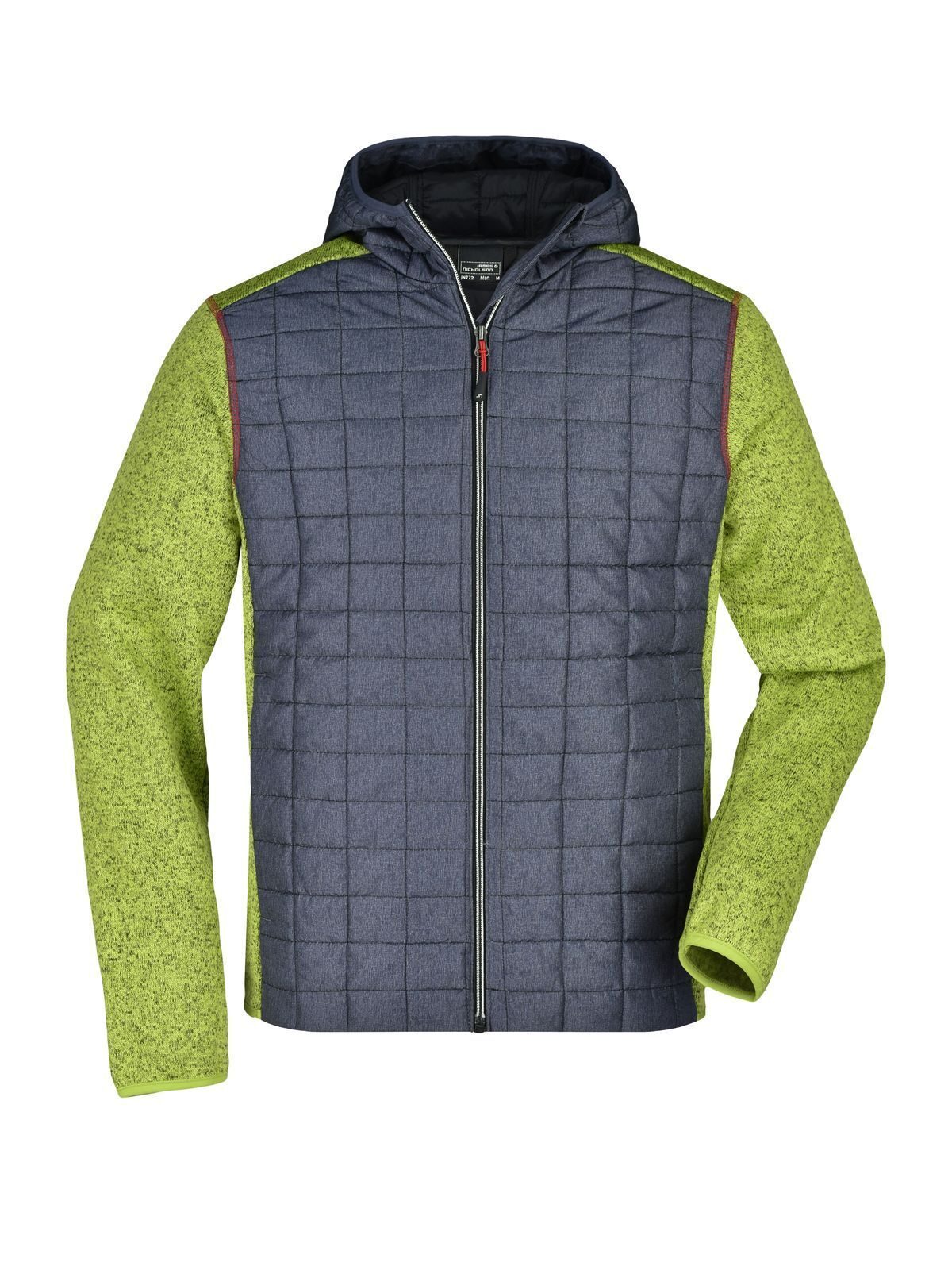 Chaqueta híbrida de punto para hombre - KMANM - melange - antracita - melange
