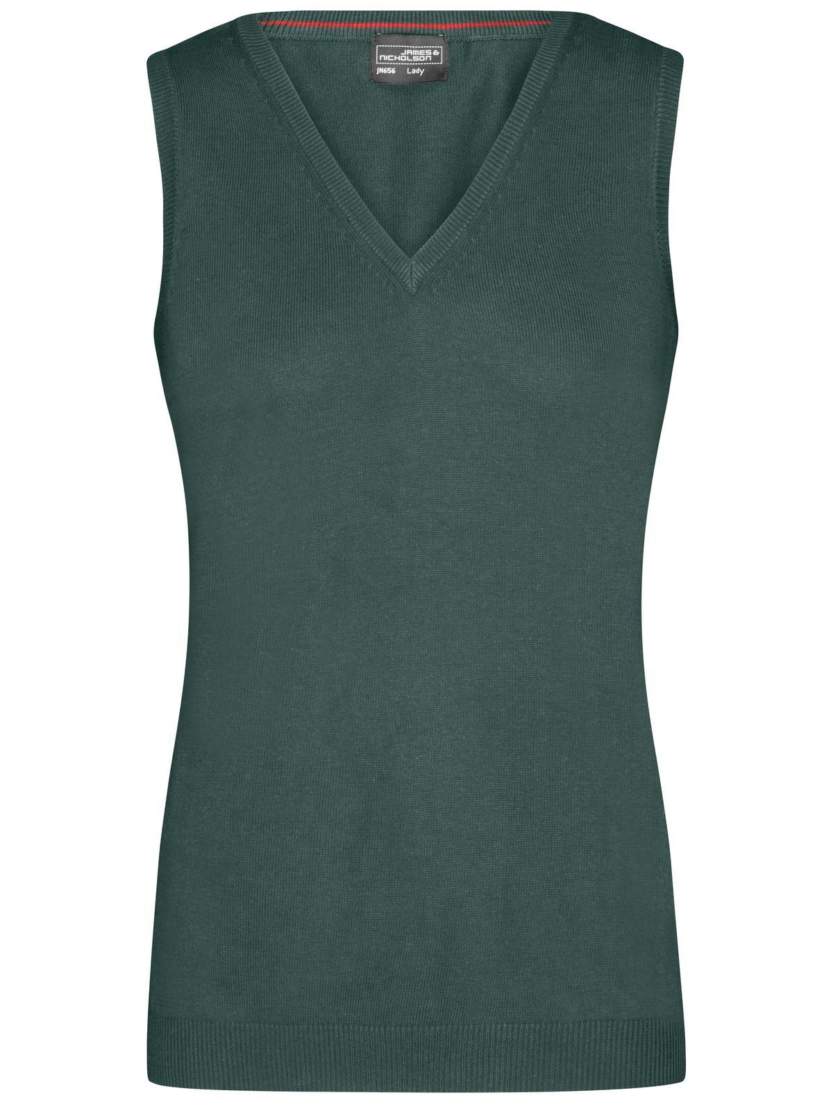 Jersey de cuello en V para mujer - FO - Verde bosque