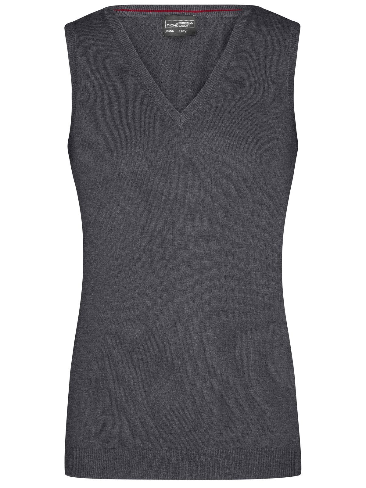 Jersey de cuello en V para mujer - AN - ANTRACITA
