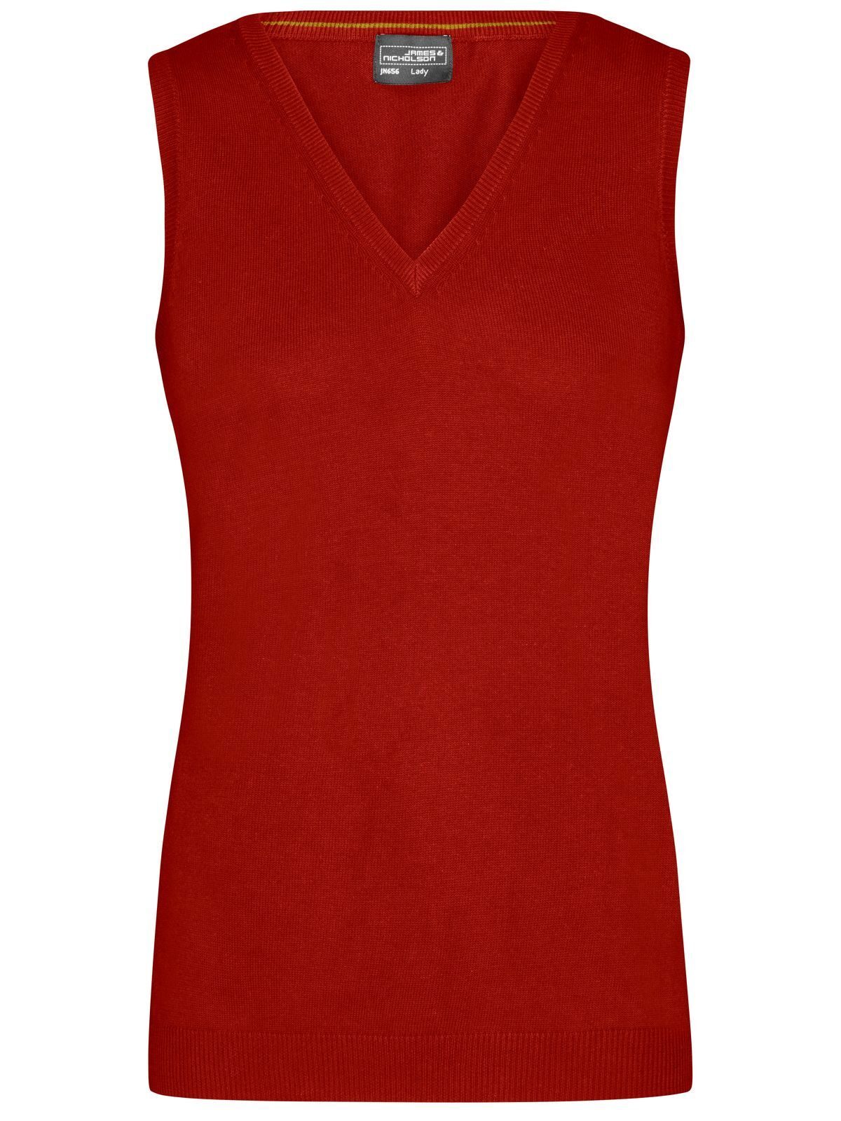 Jersey de cuello en V para mujer - BONA - BORDEAUX-NATURAL