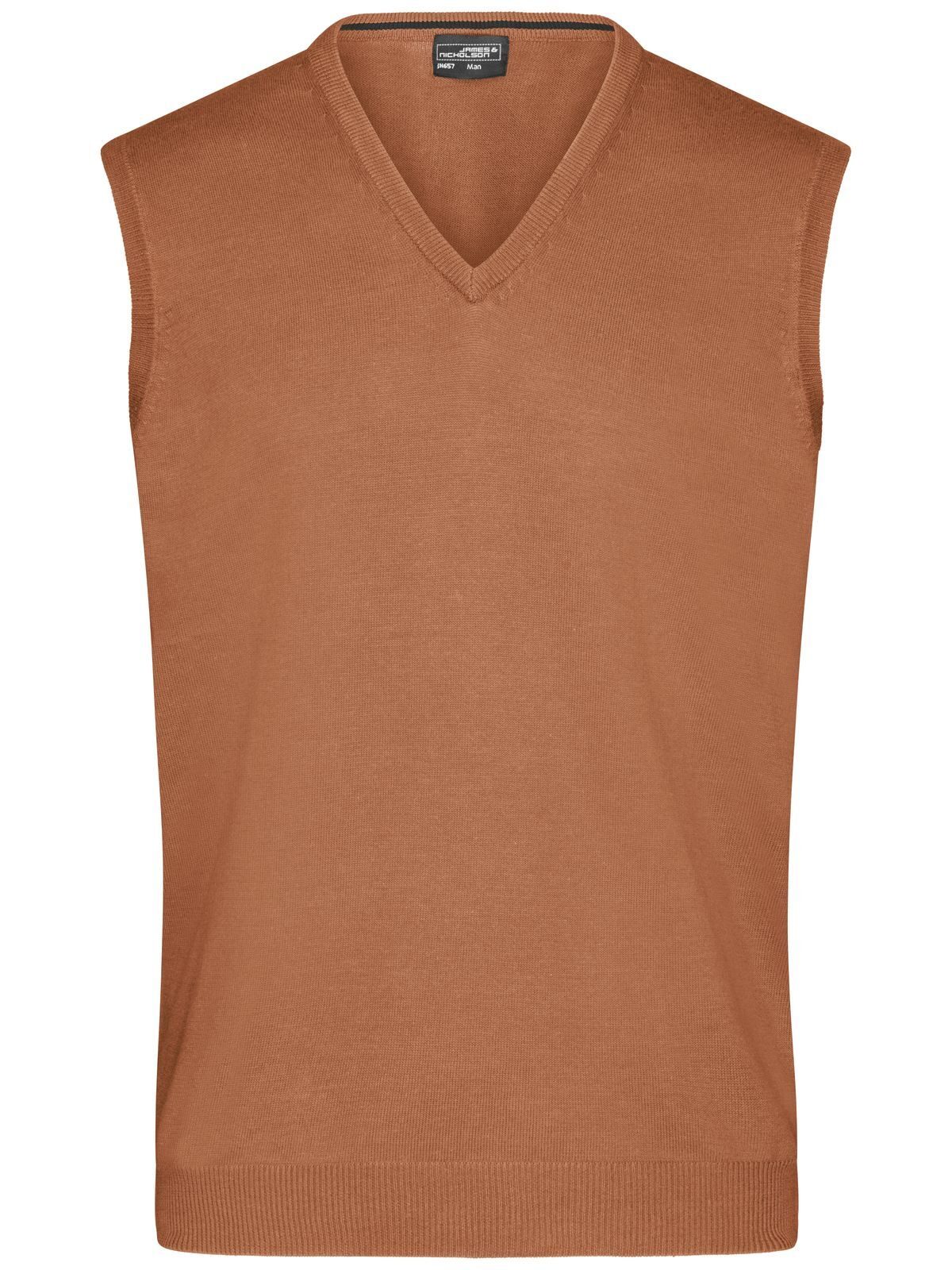 Jersey de cuello en V para hombre - CA - camel
