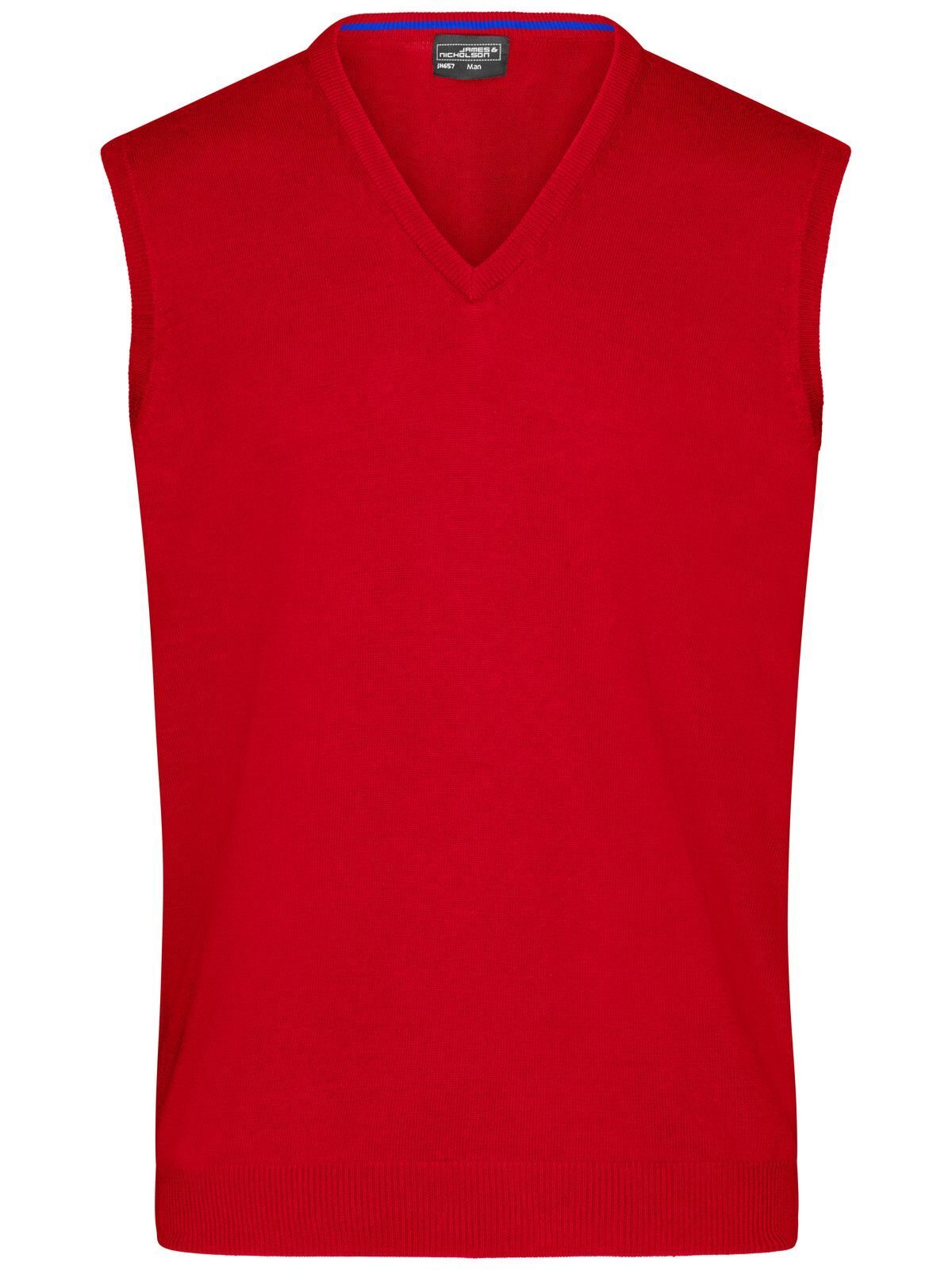 Jersey de cuello en V para hombre - RMBK - Rojo jaspeado