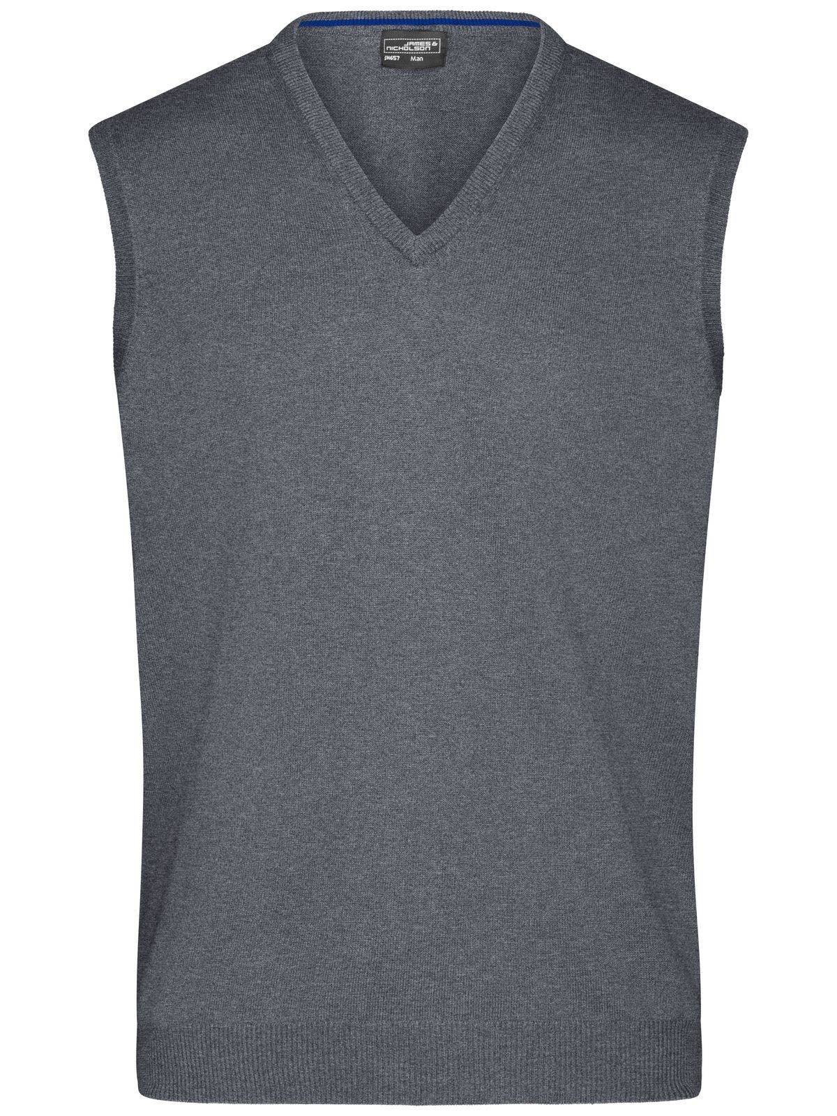 Jersey de cuello en V para hombre - GREHE - brezo gris