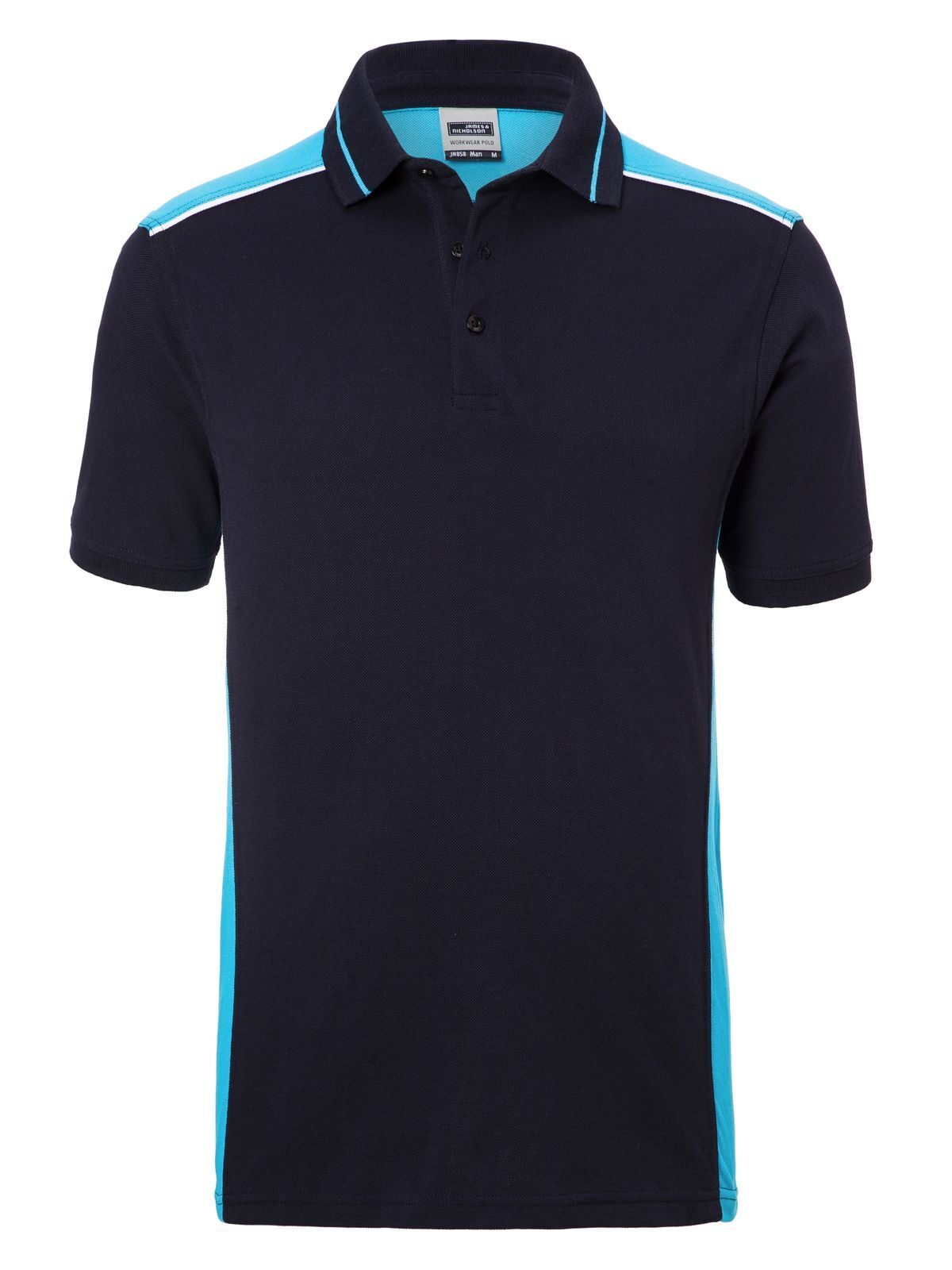 Polo de trabajo para hombre - COLOR - - NYTU - Azul Marino-Turquesa