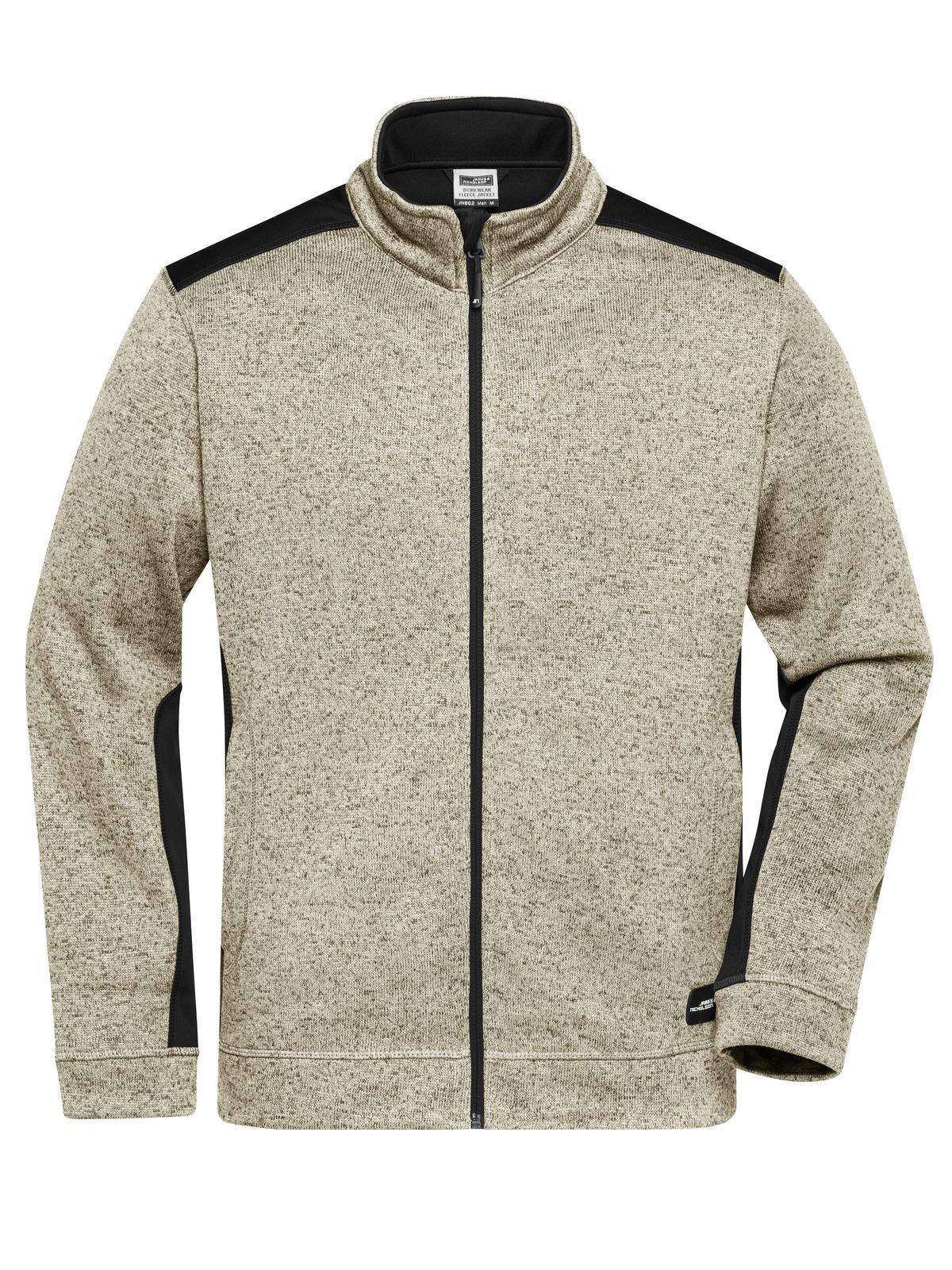 Chaqueta de forro polar de punto para hombre -RESISTENTE- - STMBL - Stone Melange - Negro