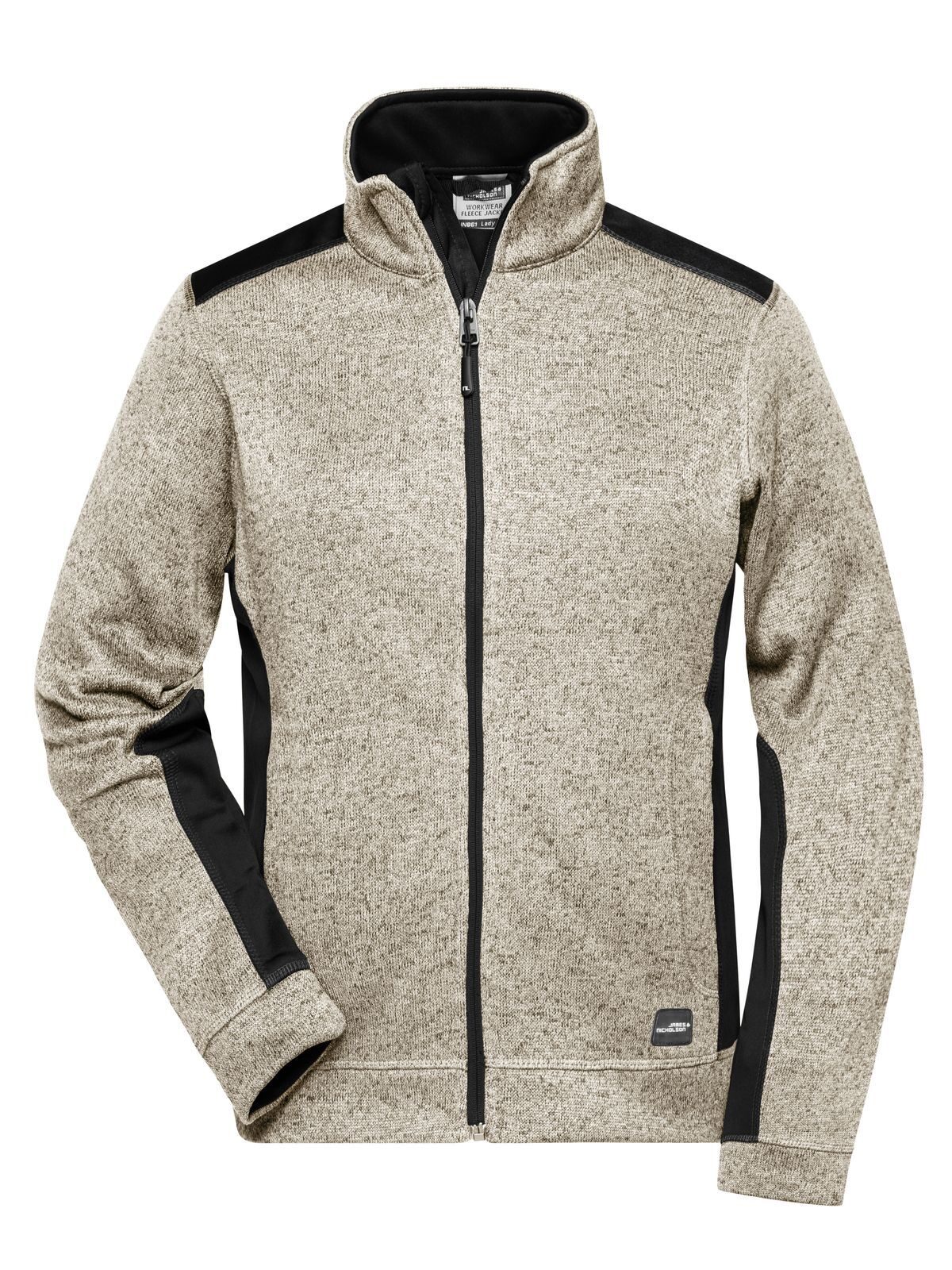 Chaqueta de forro polar de punto para mujer -RESISTENTE- - STMBL - Stone Melange - Negro