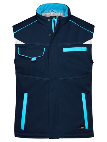 Chaleco acolchado softshell para trabajo - Nivel 2 - NYTU - Azul Marino-Turquesa