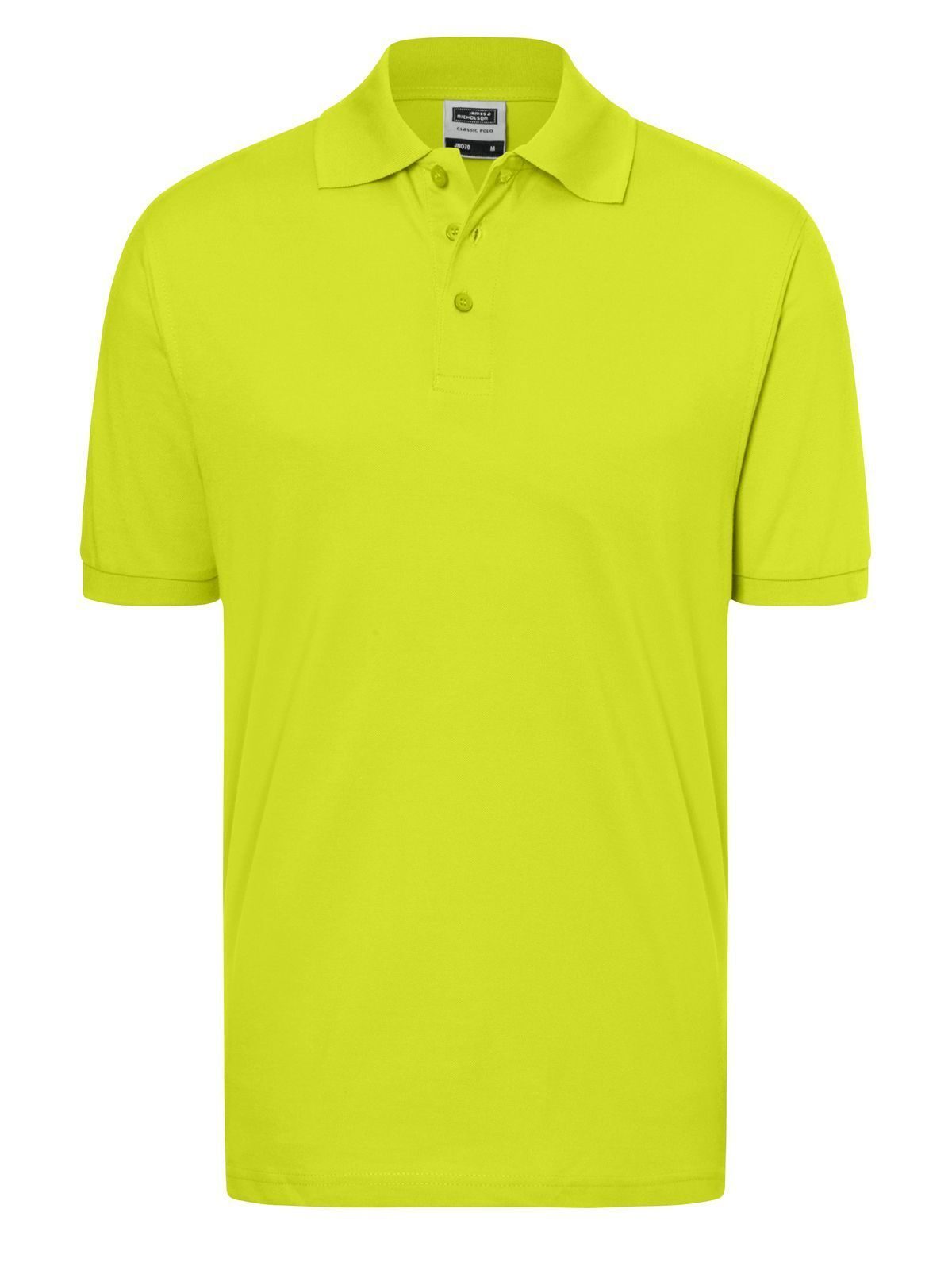 Polo clásico - Verde jungla - Amarillo ácido