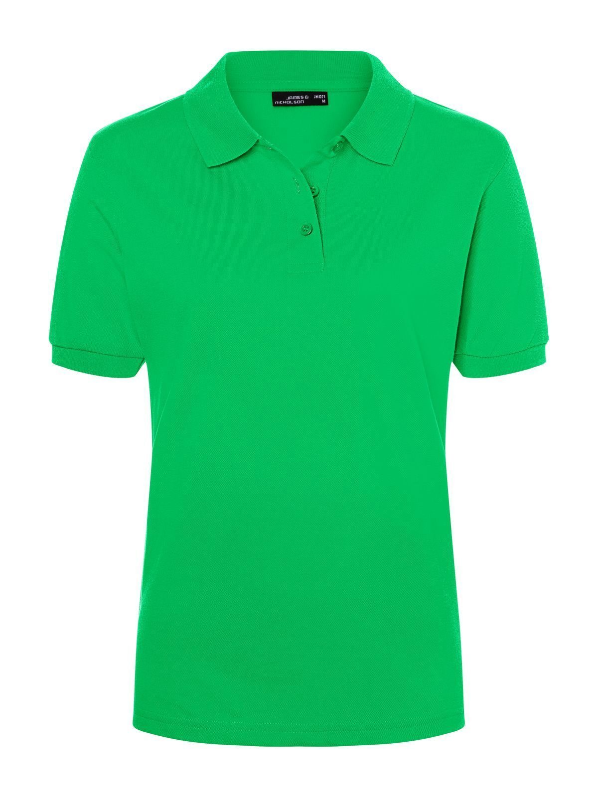 Polo clásico para mujer - FENY - Verde helecho - Azul marino