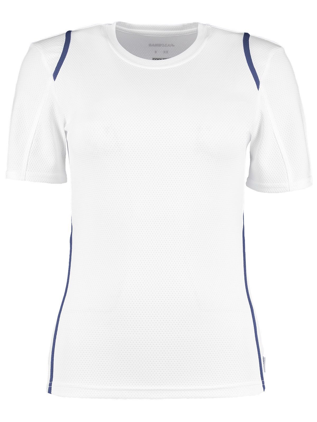 Camiseta Cooltex para mujer - Blanco/azul marino