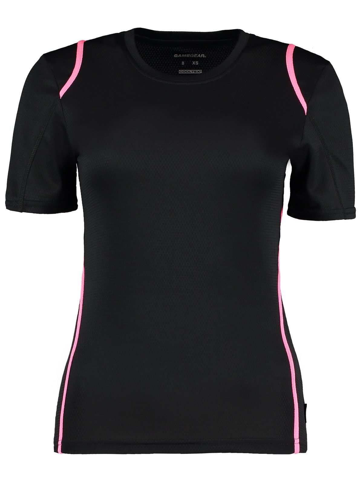 Camiseta Cooltex para mujer - Negro/rosa fluorescente