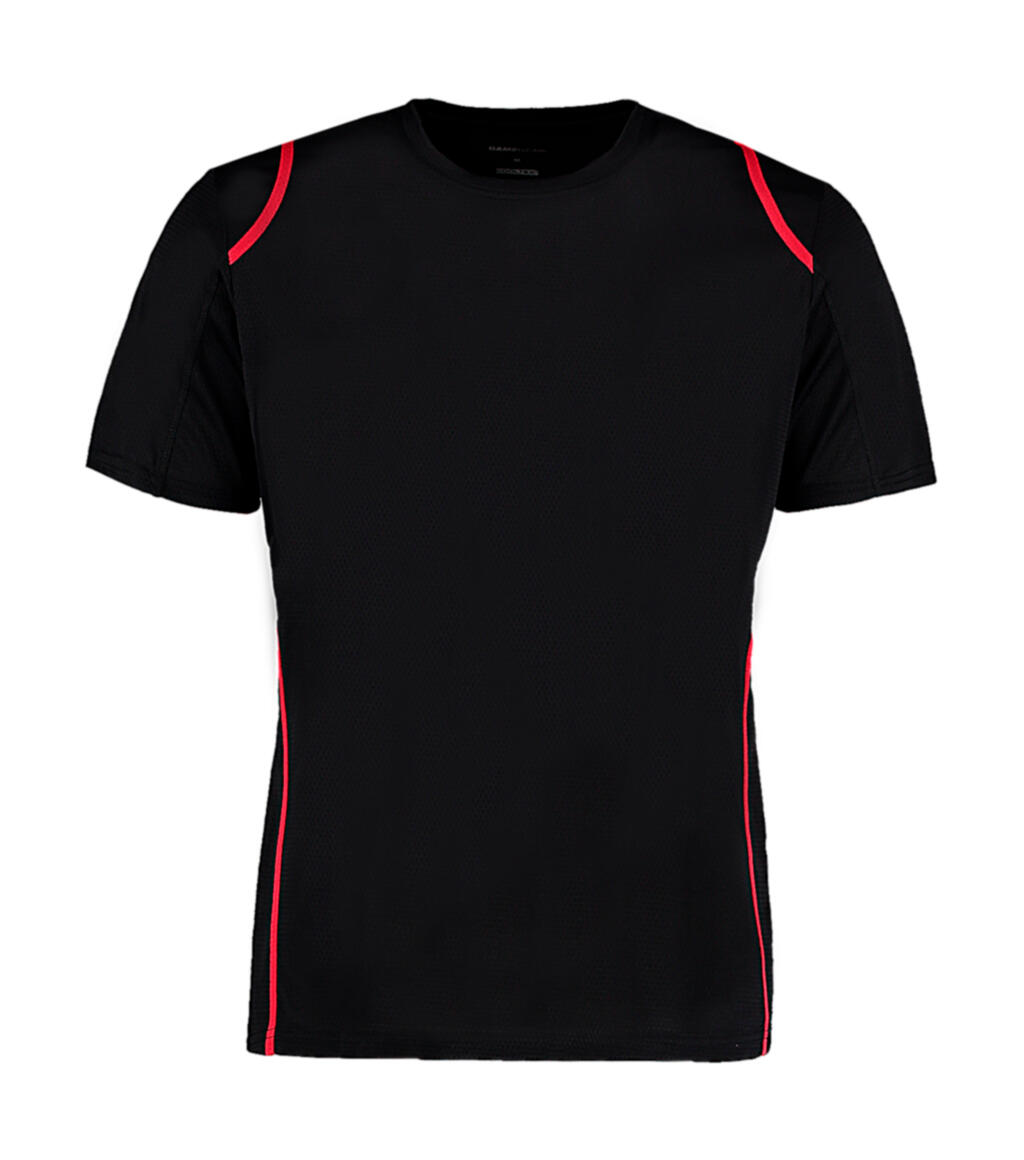Camiseta Cooltex® de corte regular con contraste - BCK - negro-rojo