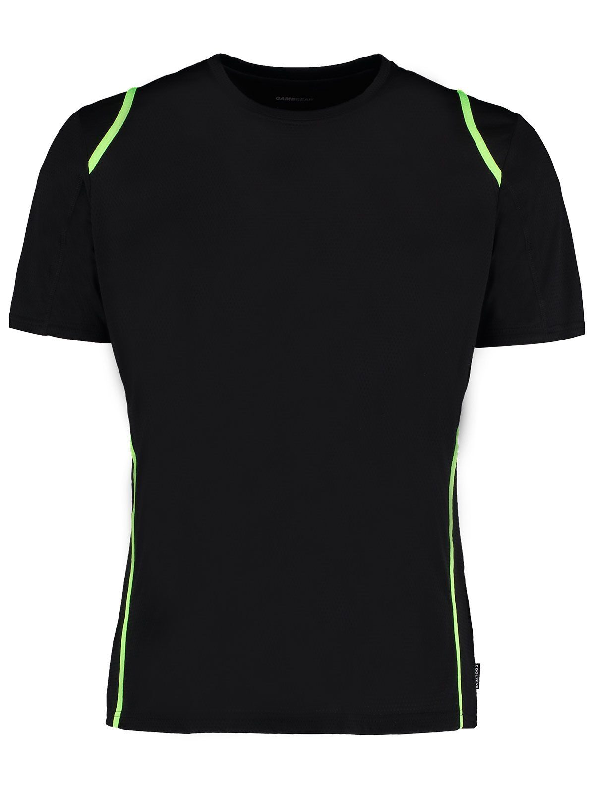 Camiseta Cooltex® de corte regular con contraste - BFL - Negro/lima fluorescente